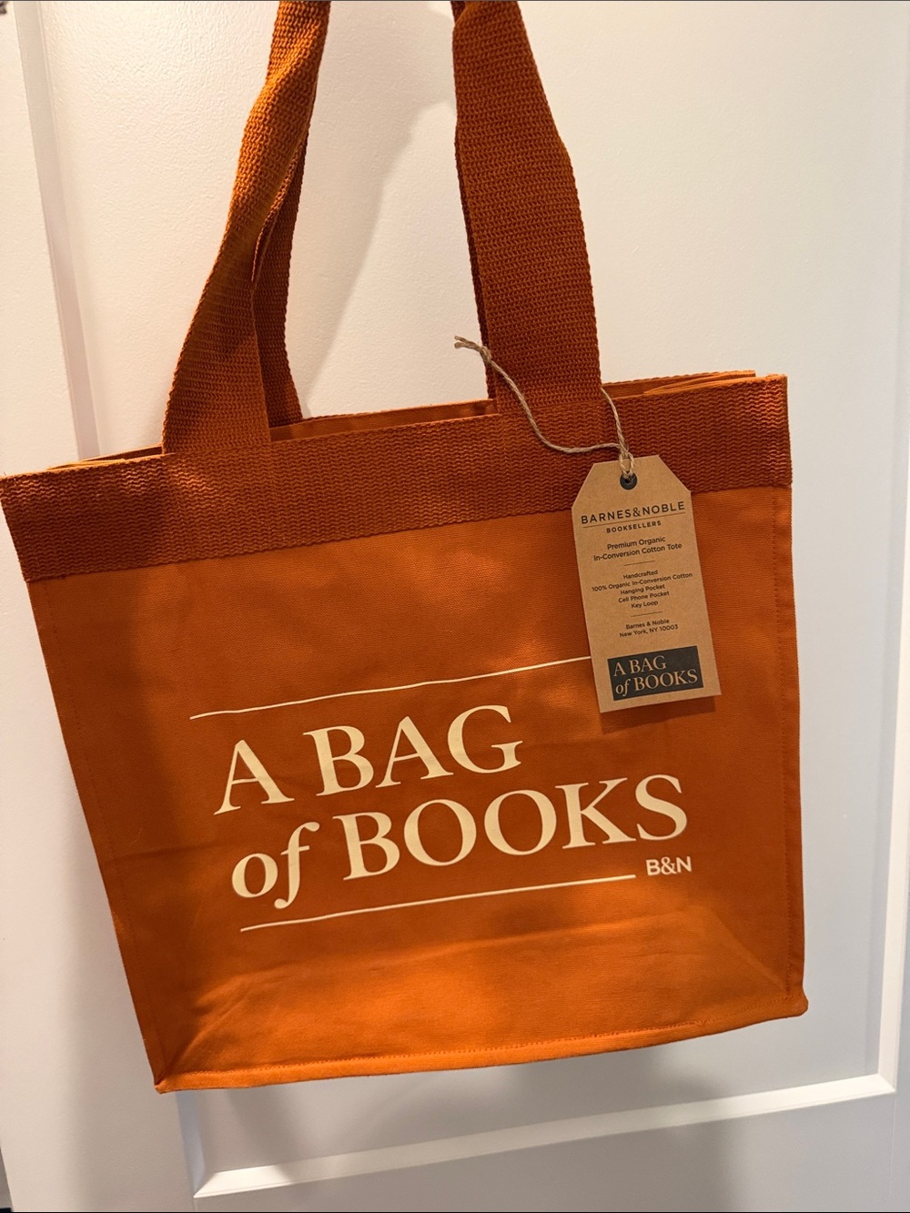 Barnes & Noble Orange 'A BAG of BOOKS' Canvas Tote